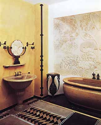 Современная и стильная ванная в стиле арт-деко